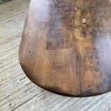 19th century oval solid oak table