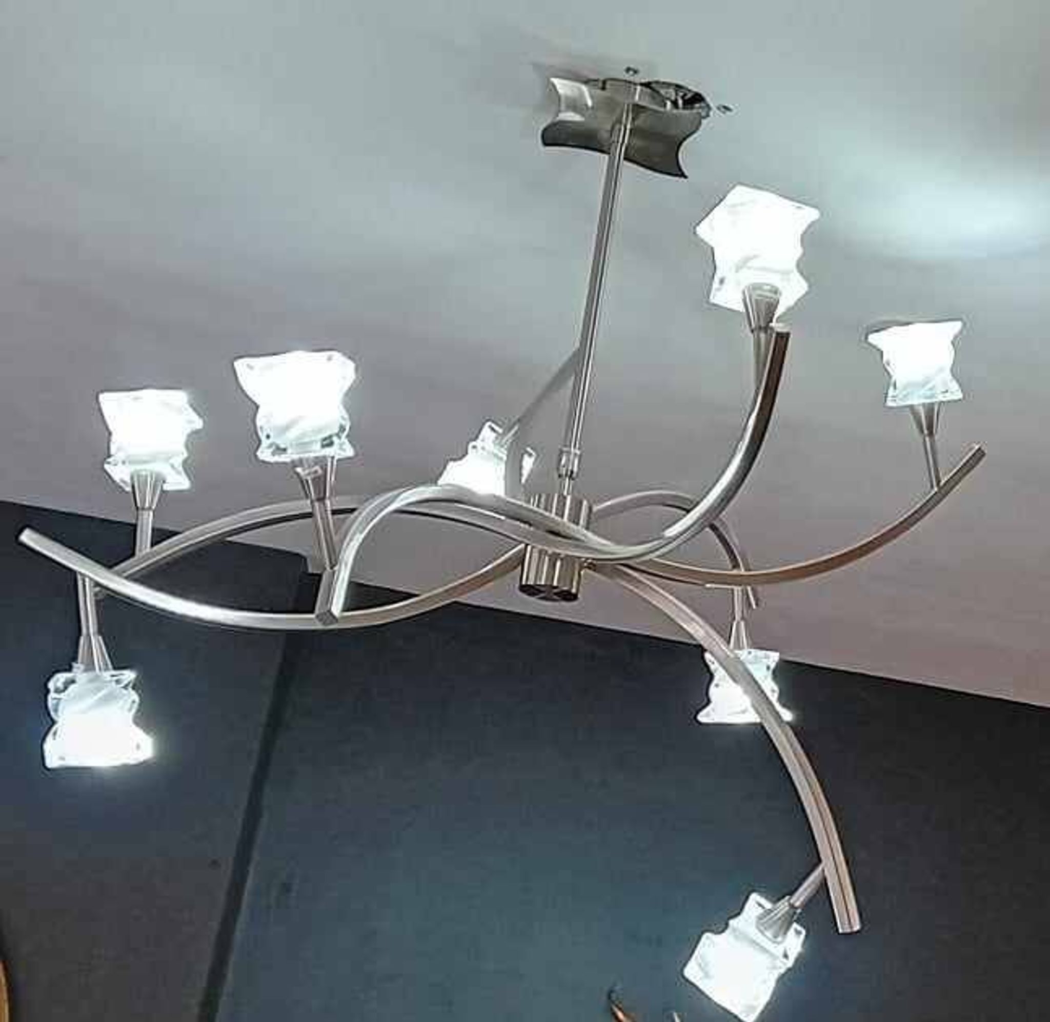 Lustre 8 bras Salomon, années 1980