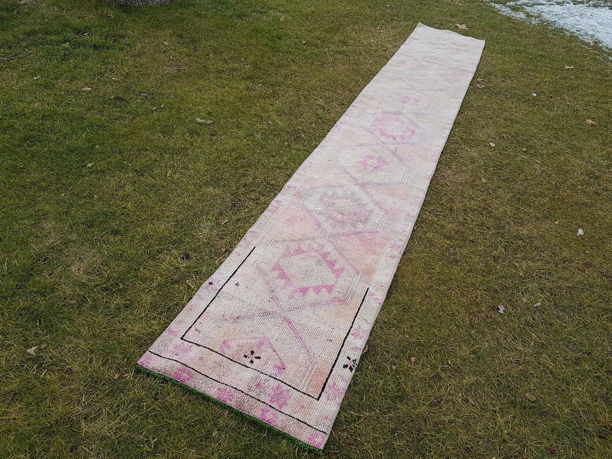 Vintage Turkish hallway rug 60x404 cm