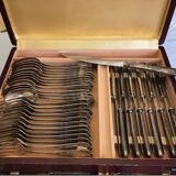Silver plated cutlery set 89 pieces Roux Marquand
