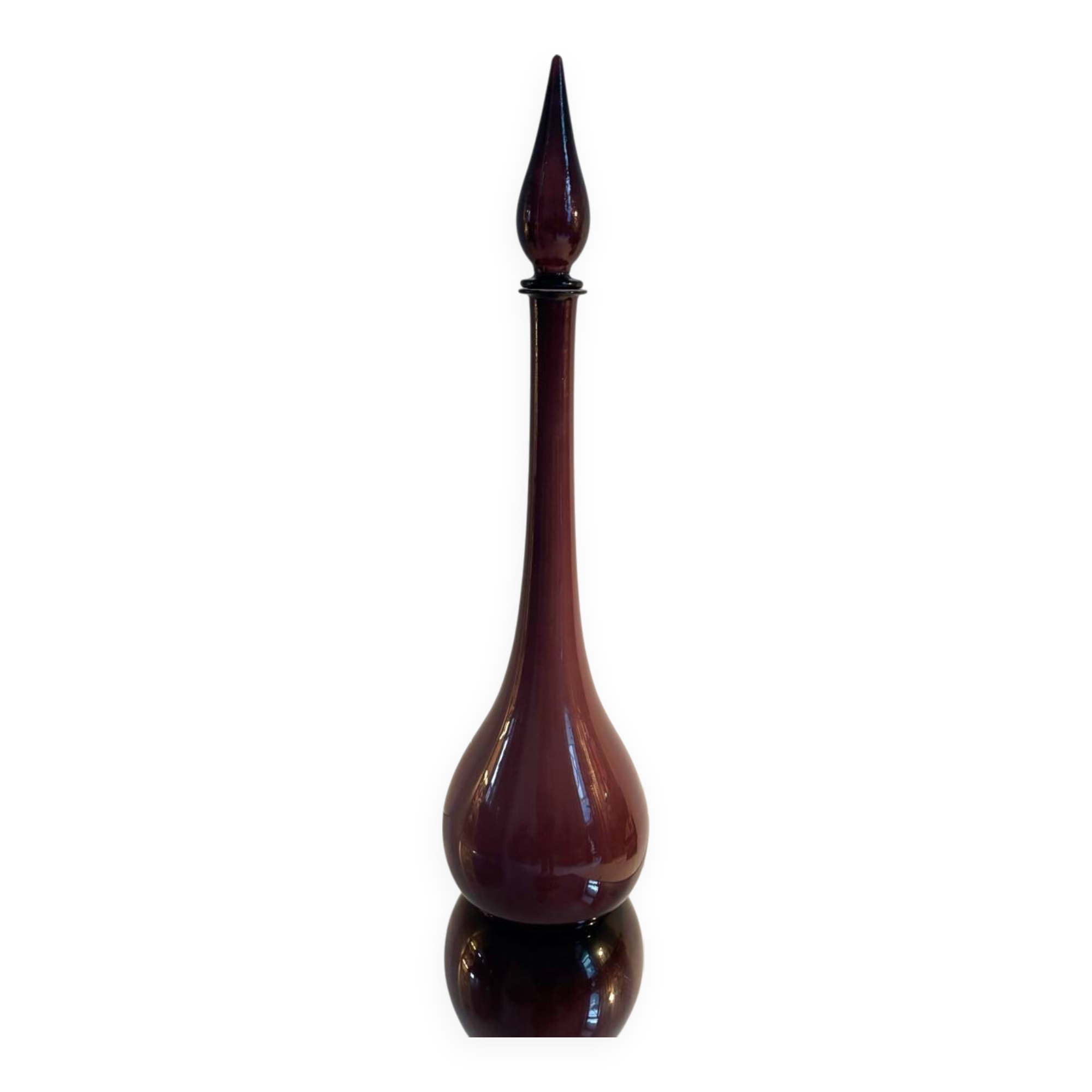 Empoli bottle in aubergine opaline