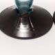 Set of Three Aquamarine and Brown Murano Glass Candleholders, Italy