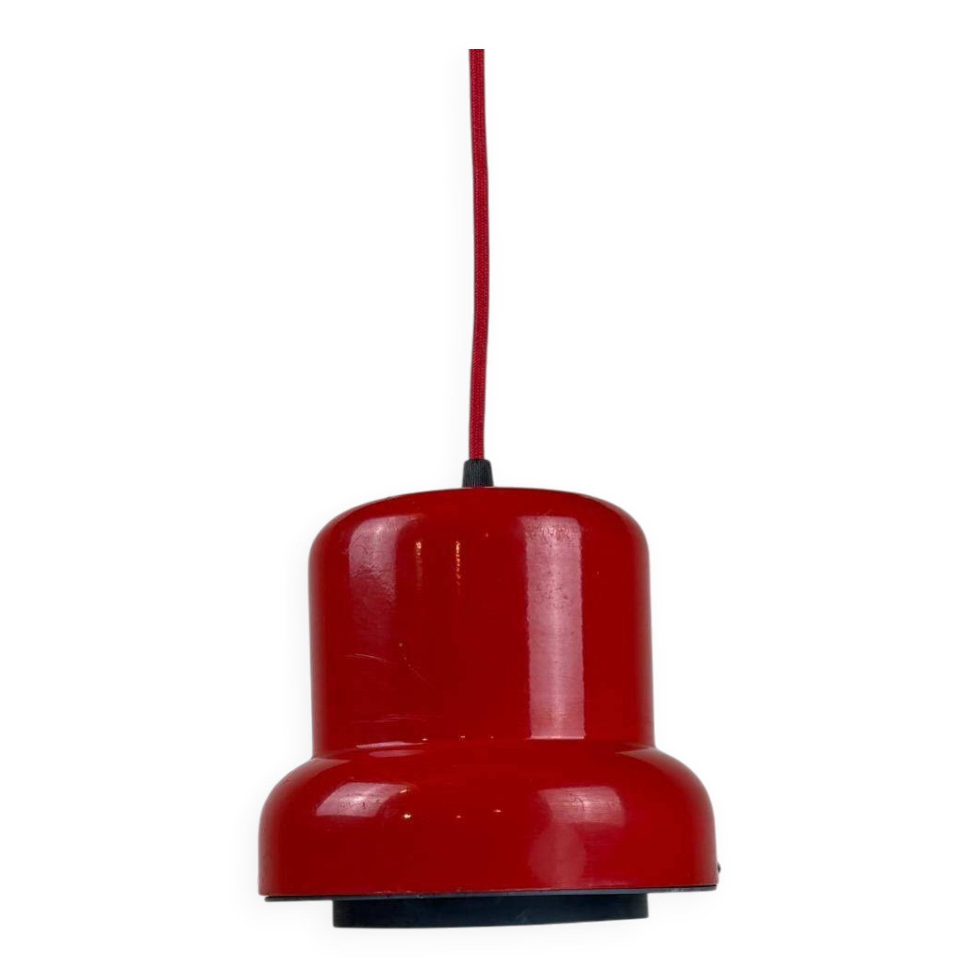 suspension métal rouge - Danemark années 70/80