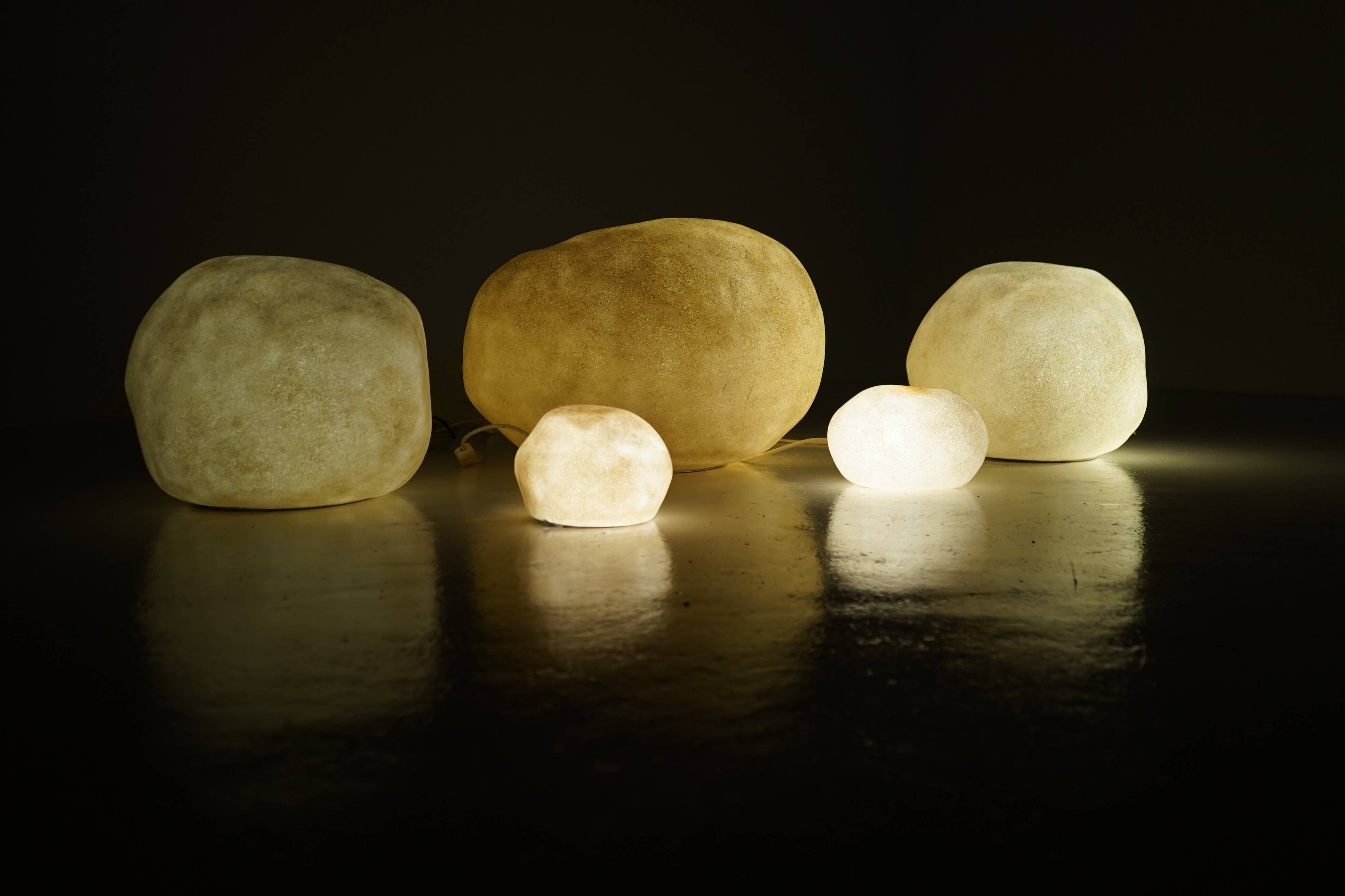 Moon Rock Andre Cazenave 1970 Paris Workshop A Signed Stone Lamp