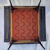 Rockabilly armchair in black skai from the 60s