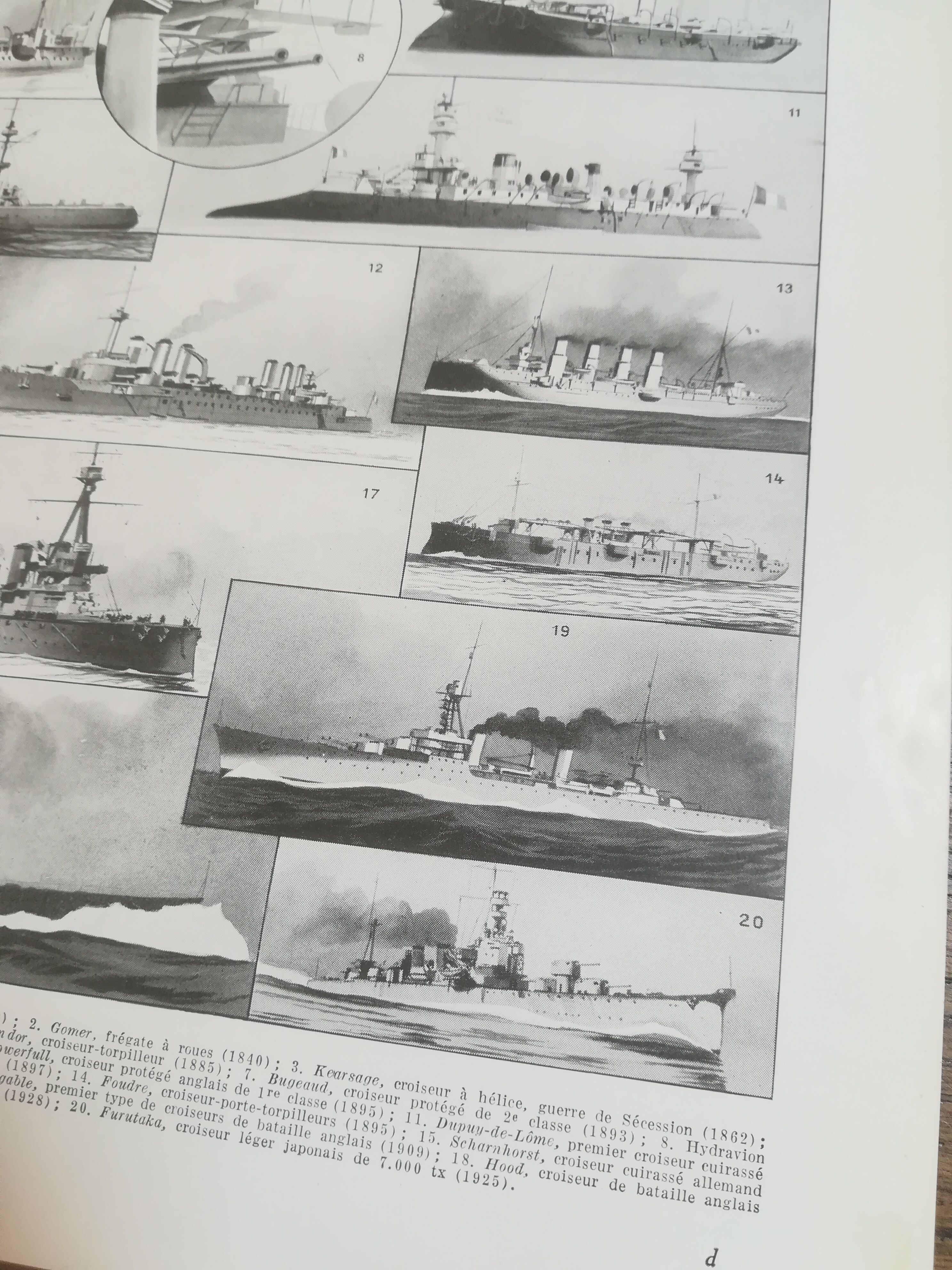Lithograph on armoured ships and cruisers of 1928
