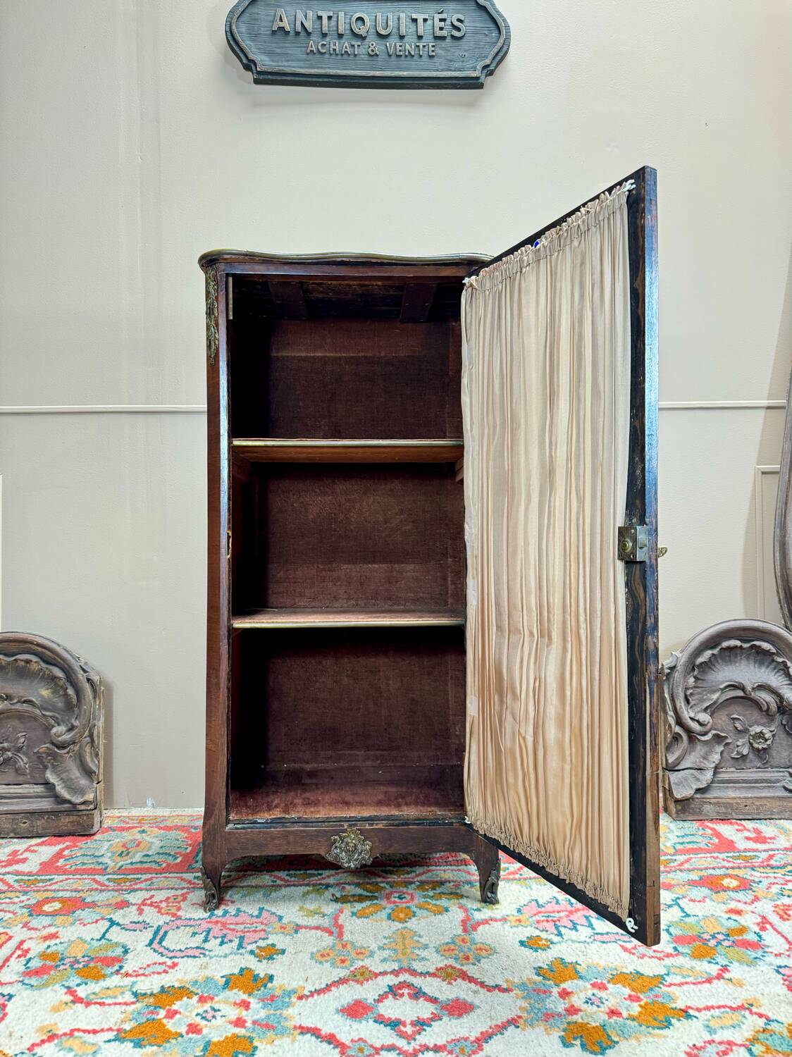 18th Century Transition Period Marquetry Display Cabinet