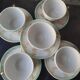 5 coffee cups and saucers Pillivuyt France