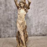 Statue de jardin ancienne en pierre sculpture française hauteur 175 cm