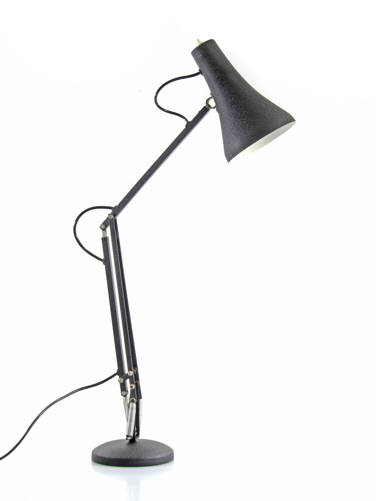 Adjustable vintage Anglepoise desk lamp – Black with rare textured finish