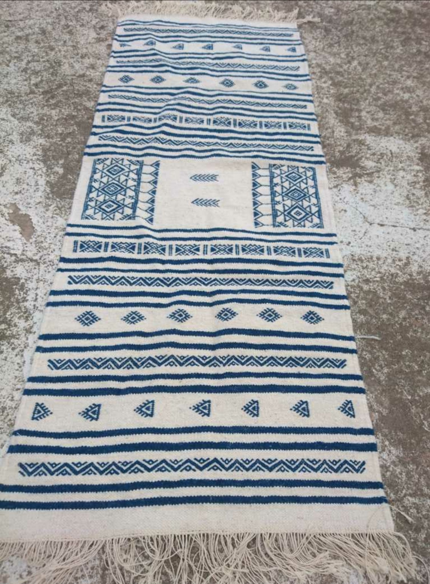 Kilim de couloir en pure laine 70x180cm