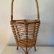 Vintage tripod plant/book holder in rattan – Mid-Century circa 1960