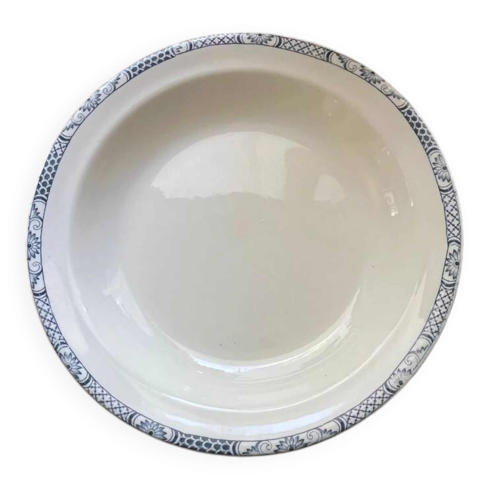 Antique earthenware serving dishes from Salins - Terre de fer