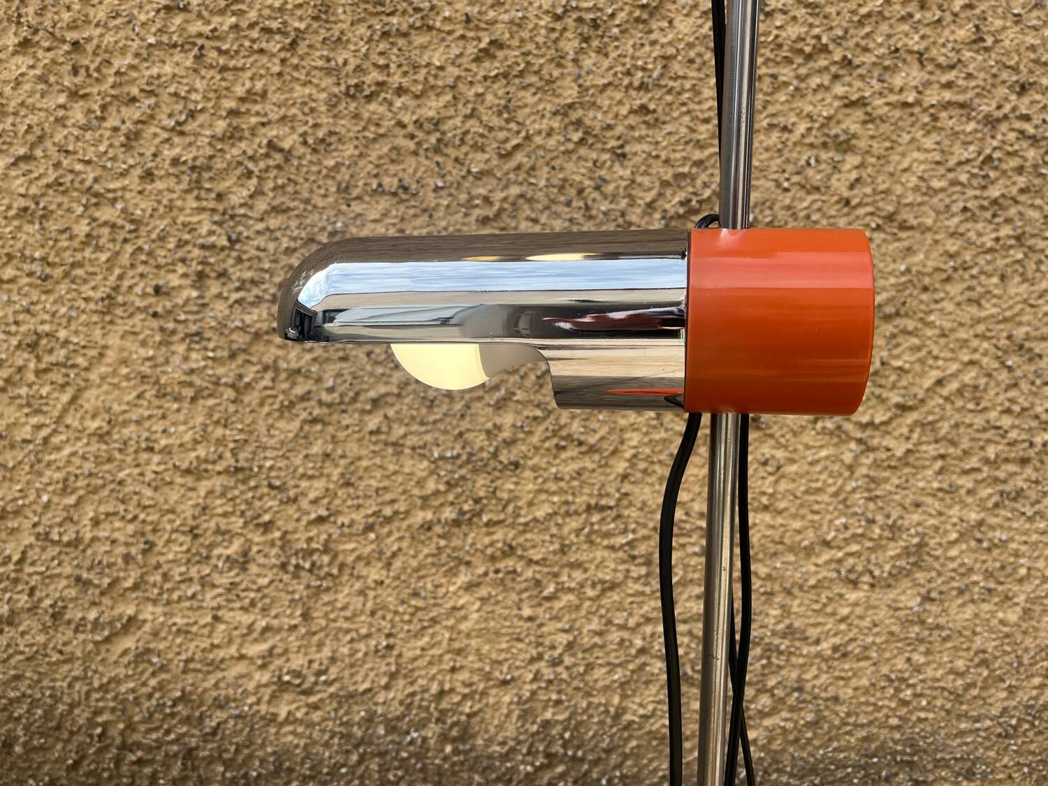1970s orange designer floor lamp