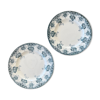 2 assiettes en Terre de Fer