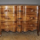 Eighteenth-century walnut crossbow commode.