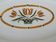 Plat ovale en faïence de Salins Terre fer motif vase avec tulipe L 37 cm