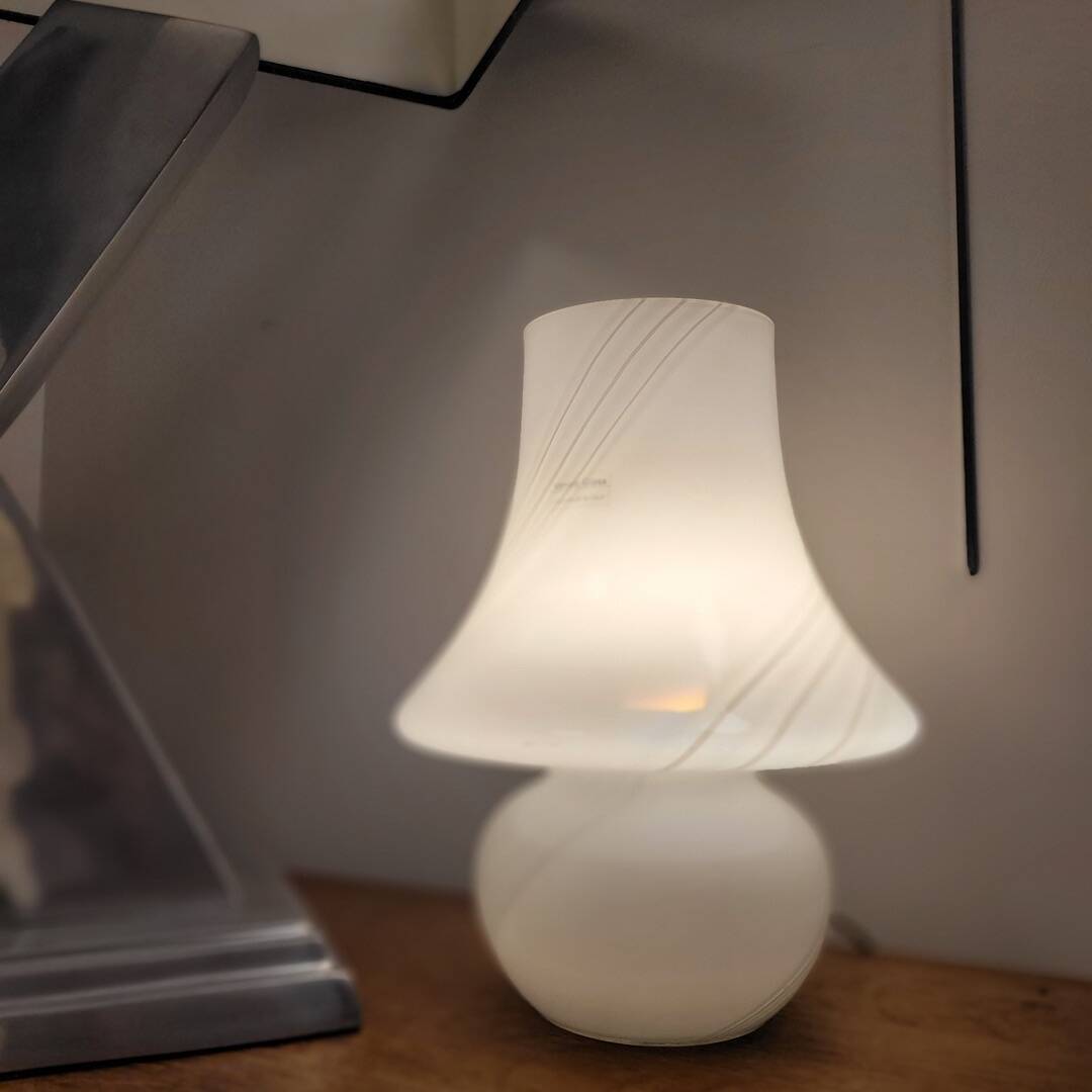 “Mushroom” mesa lamp, murano crystal, Mid-century, 70’s – Italia