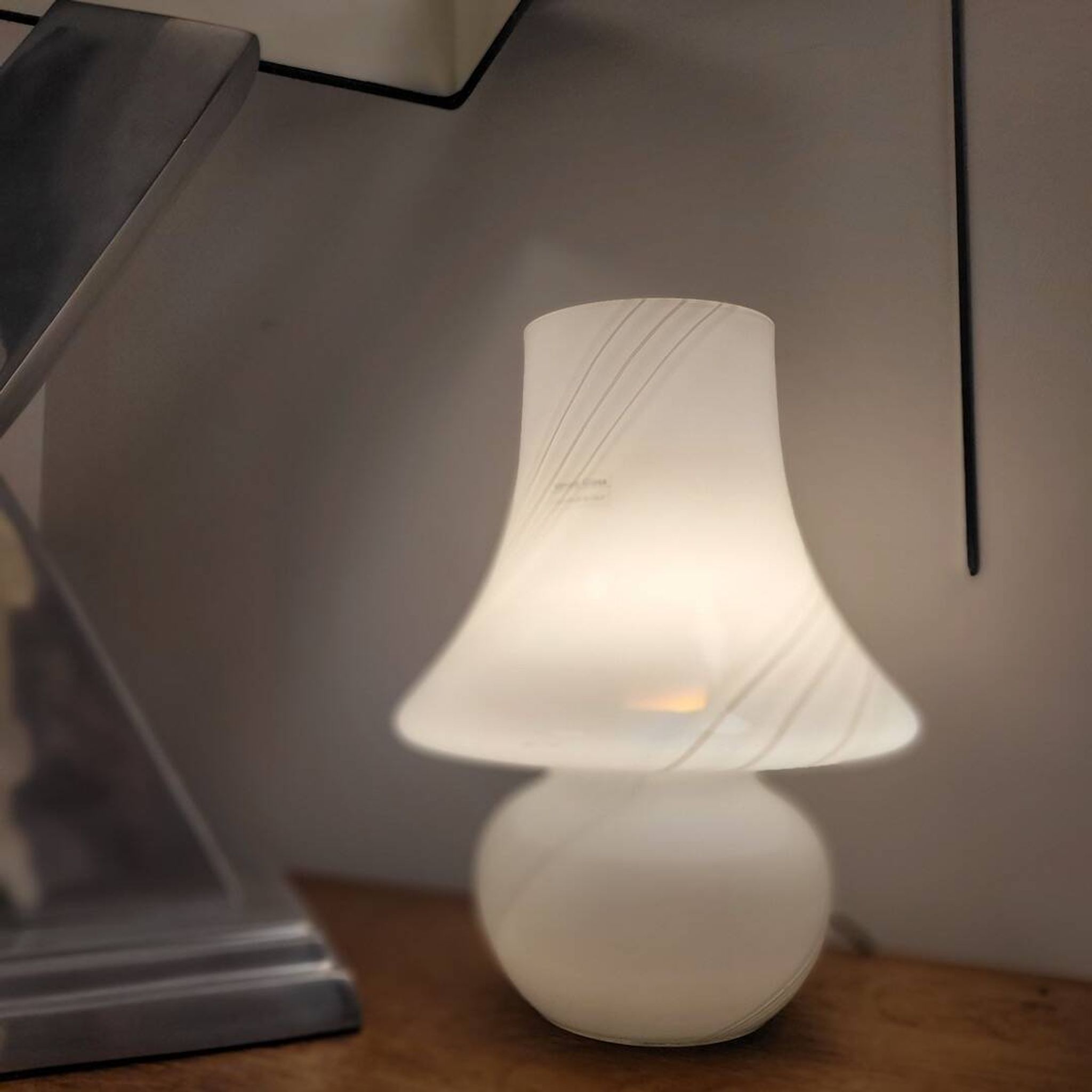 “Mushroom” mesa lamp, murano crystal, Mid-century, 70’s – Italia