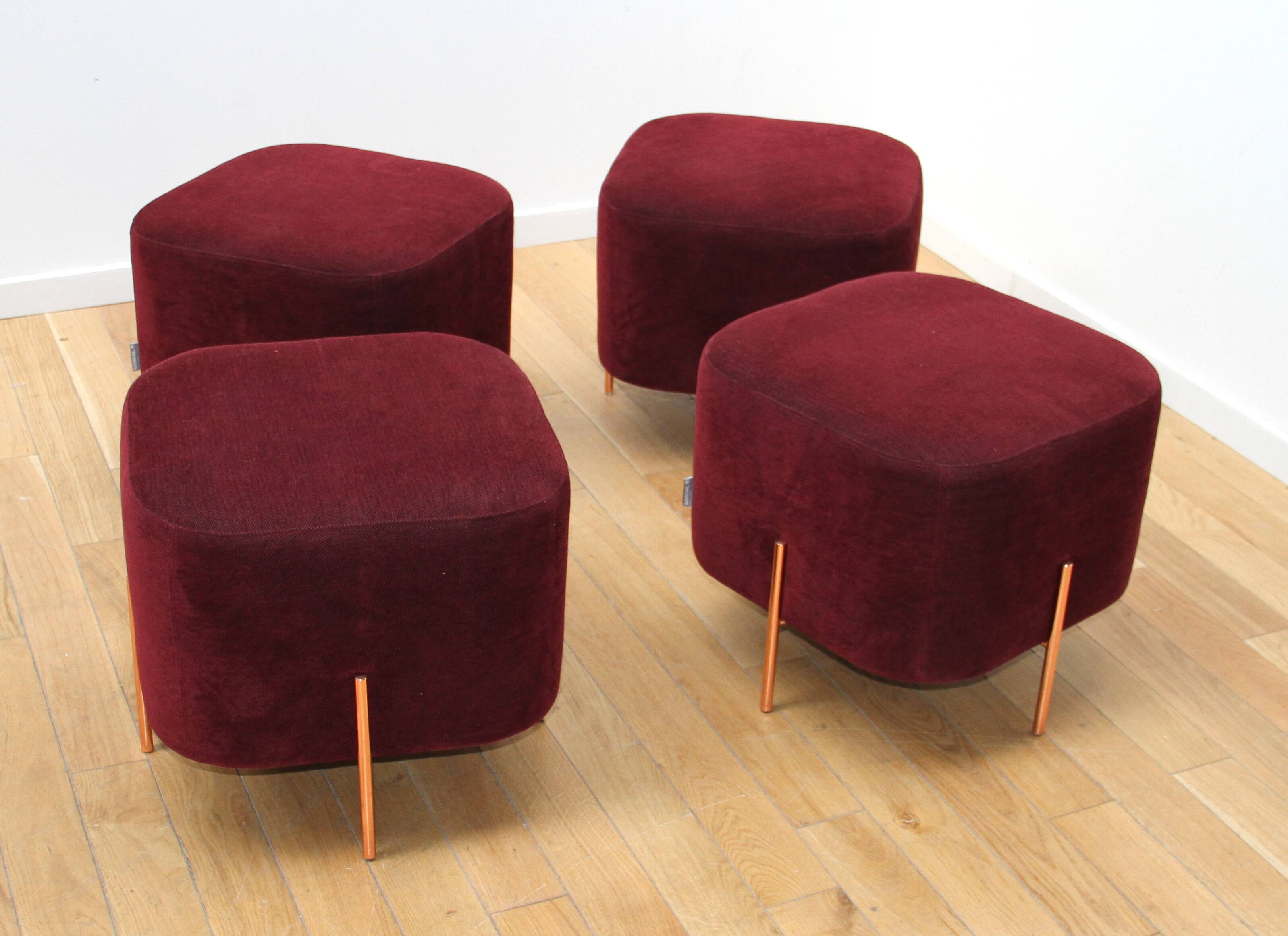 Suite of 4 “elephant” poufs by Sancal