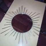1960s Brass sun mirror 67cm