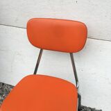 Orange skaï chair