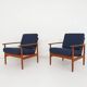 Set of two Scandinavian modern lounge chairs, Denmark, 1960's