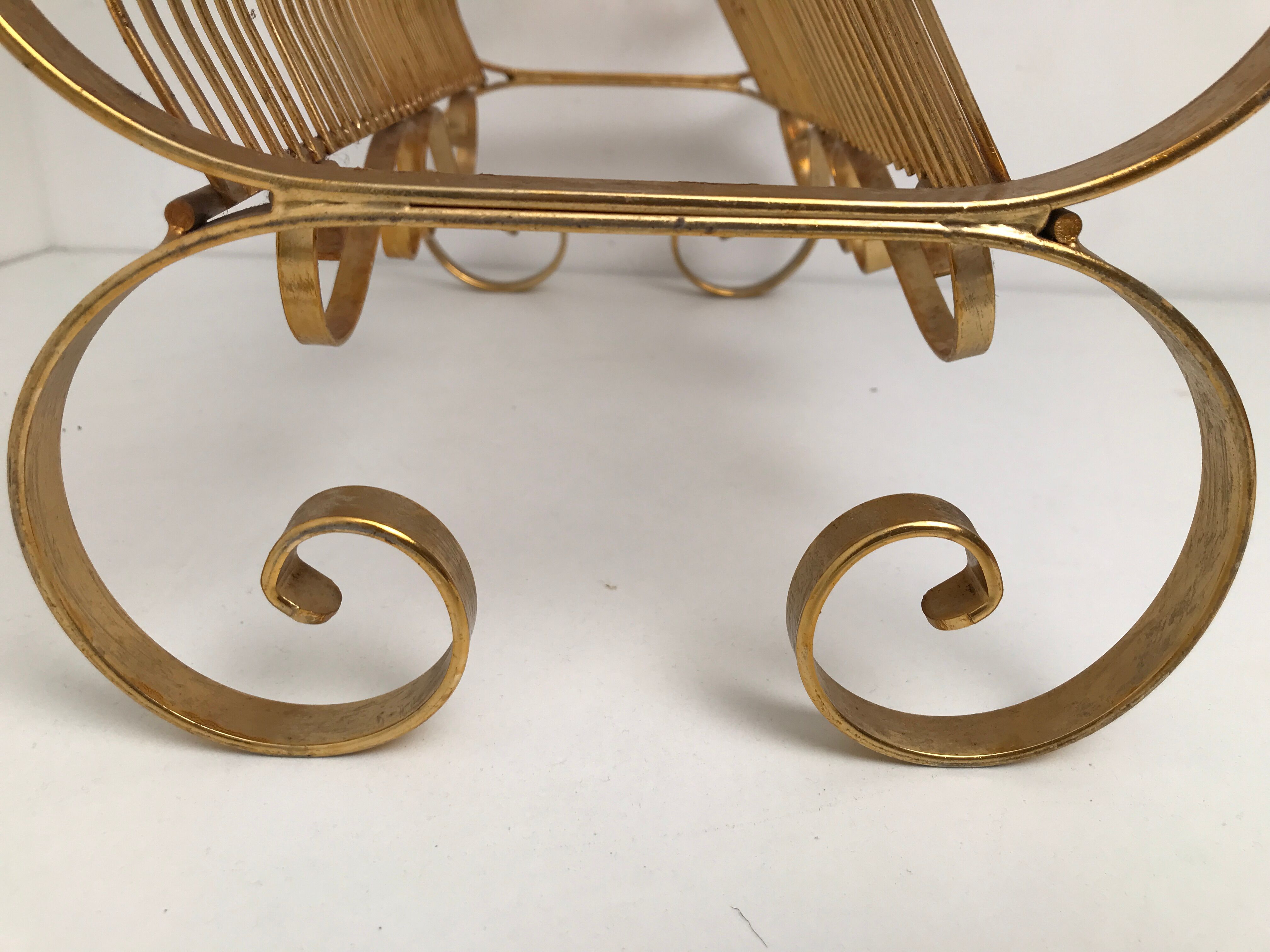 Gold metal magazine holder 50/60s