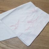 Antique embroidered flat sheet for crib
