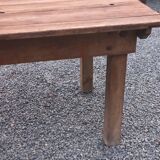 Brutalist farmhouse table Antique wooden workshop table 200cm