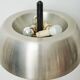 Mushroom floor lamp in black metal and brushed aluminium, Italy, 1970s