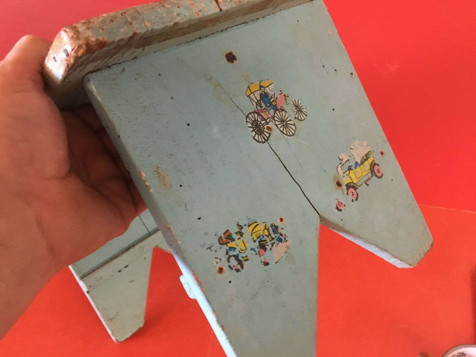 Natural wooden lace-up bench paints popular art