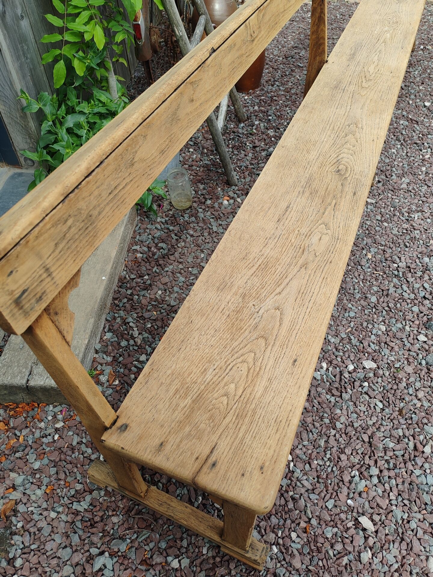 Oak church bench