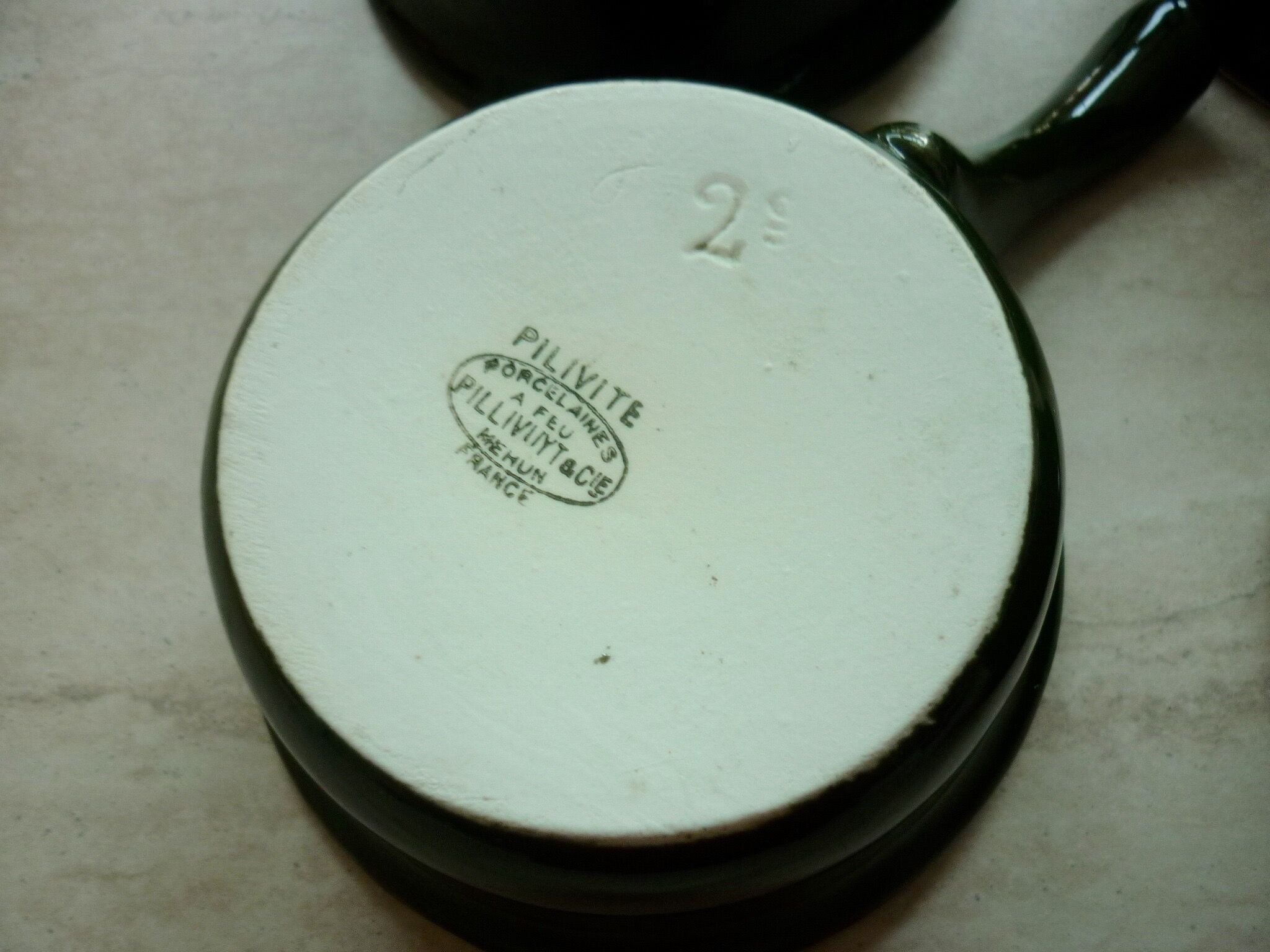 Pair of 2 cassollettes-ramekins-pans PILIVITE in fire porcelain