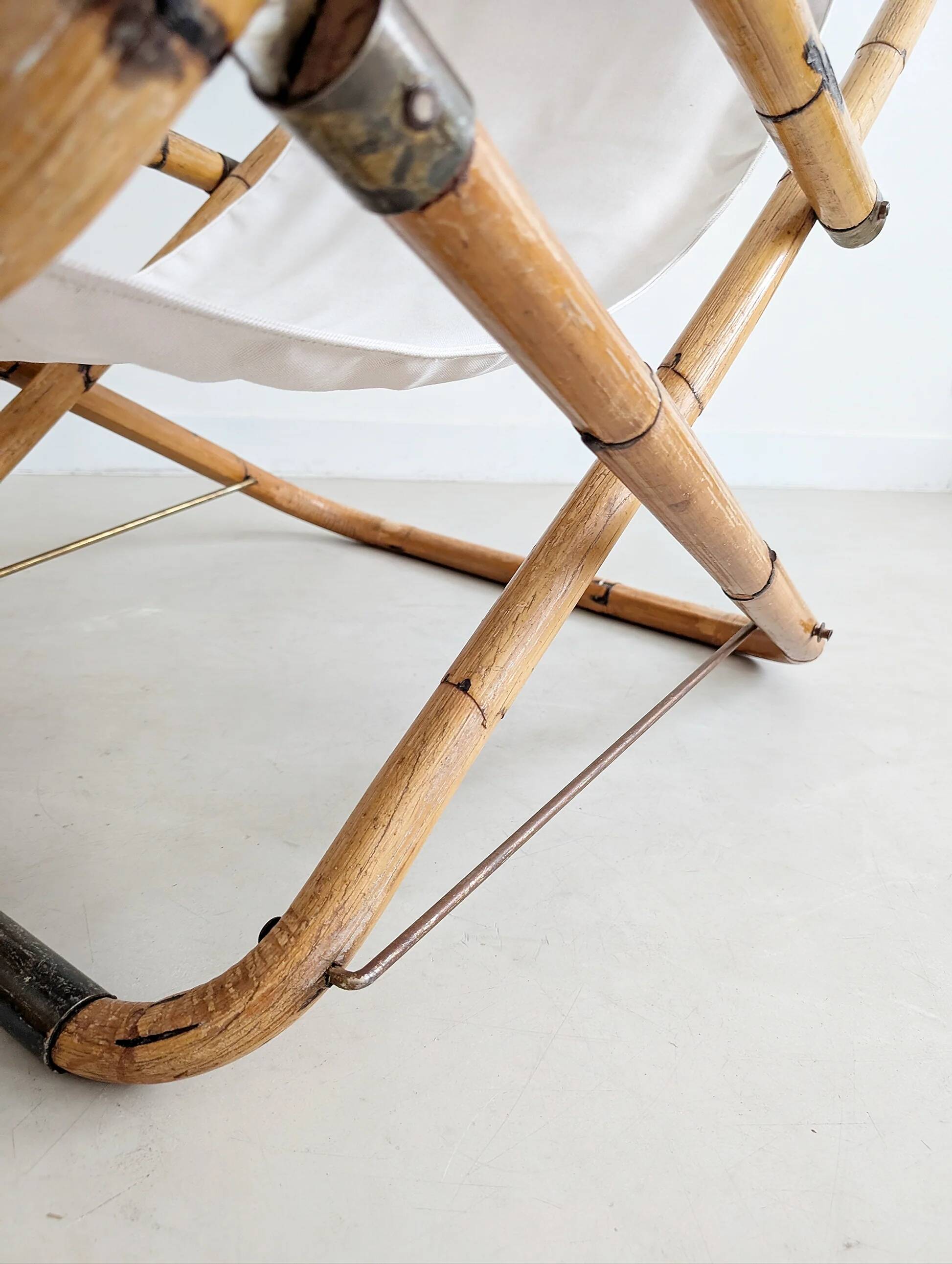 Set of 2 Italian deck chairs 1960s