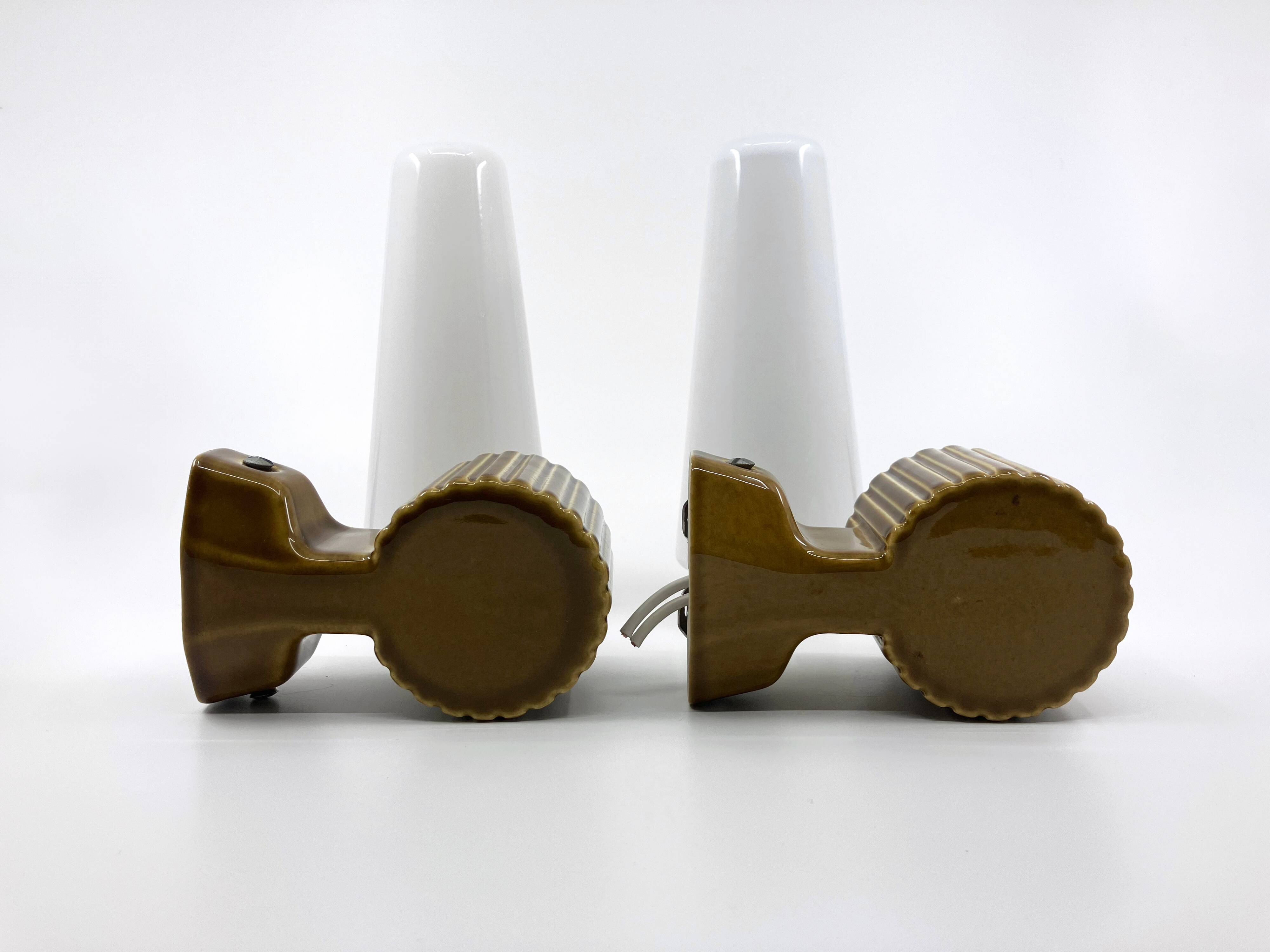 Ifö ceramic/opal glass wall lights • ref 6020 • Hans-Agne Jakobsson