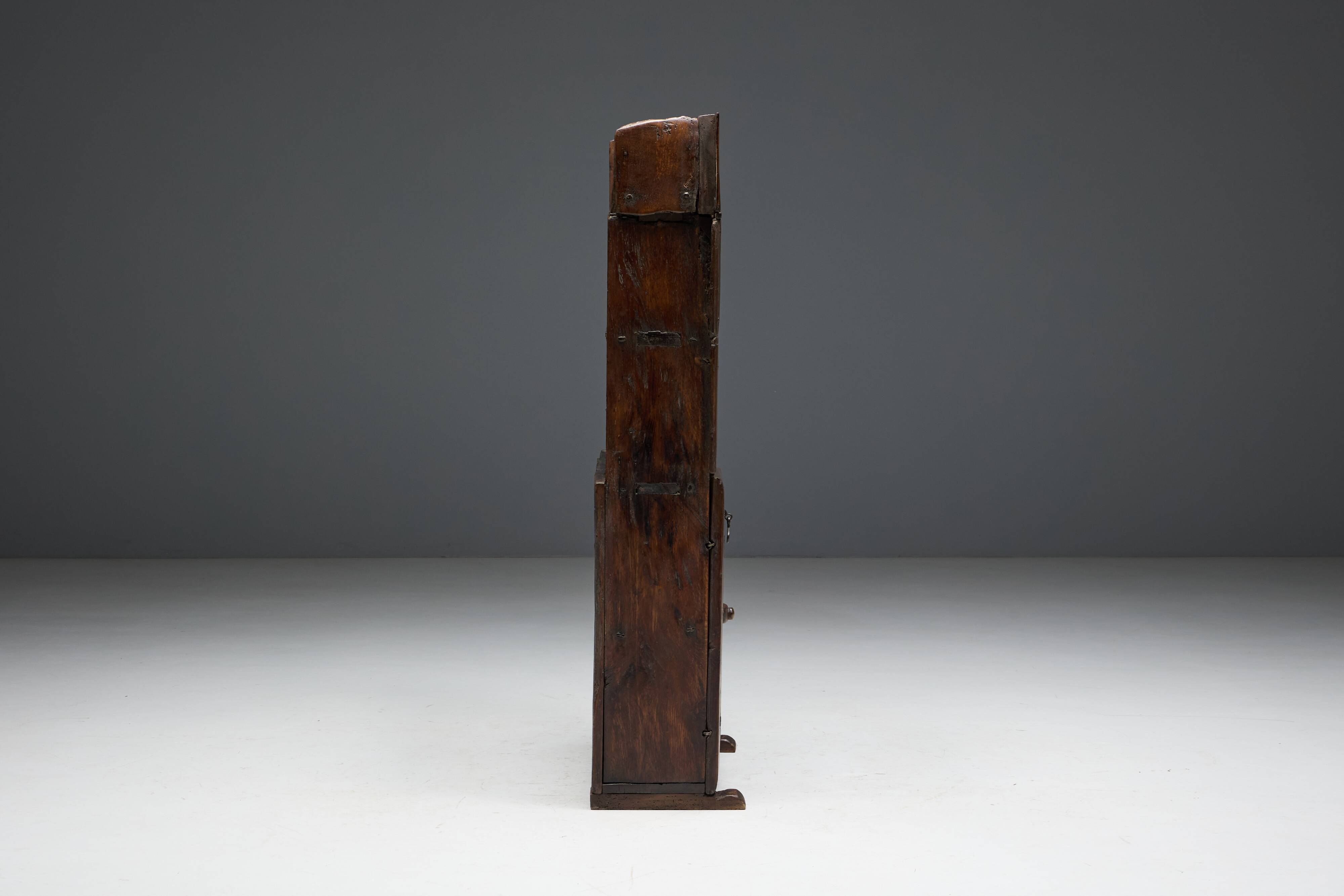 Antique Art Populaire Cabinet, France, 19th Century