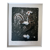 Framed Winter Graphic Art by Wilhelm Loisel, Austria 1994
