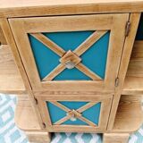 Low solid oak sideboard