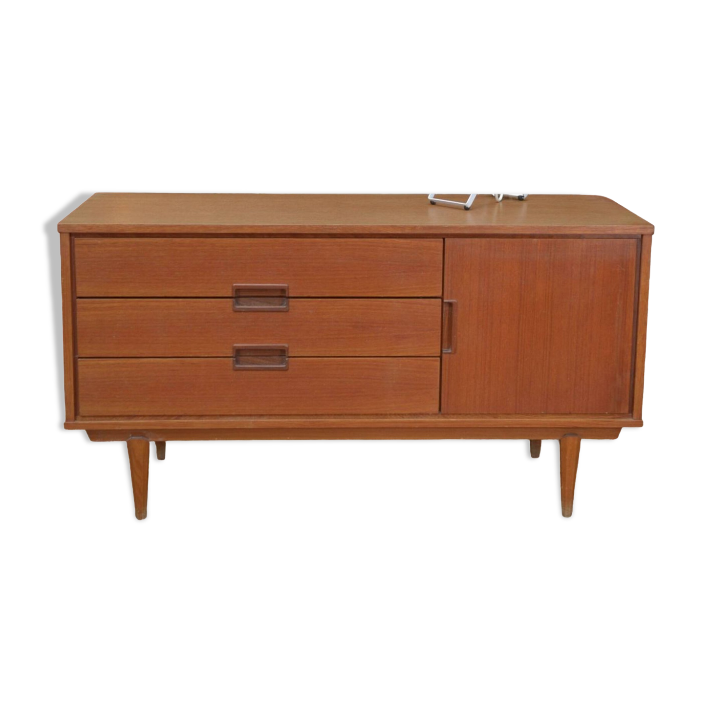 Small vintage teak low cabinet 1960