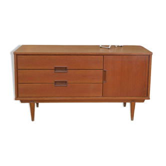Small vintage teak low cabinet 1960