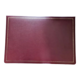 Burgundy leather underhand for office by l'aurige