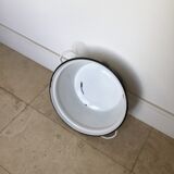 Basin, cache jar in enamelled sheet metal
