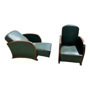 Paire de fauteuils club 1920