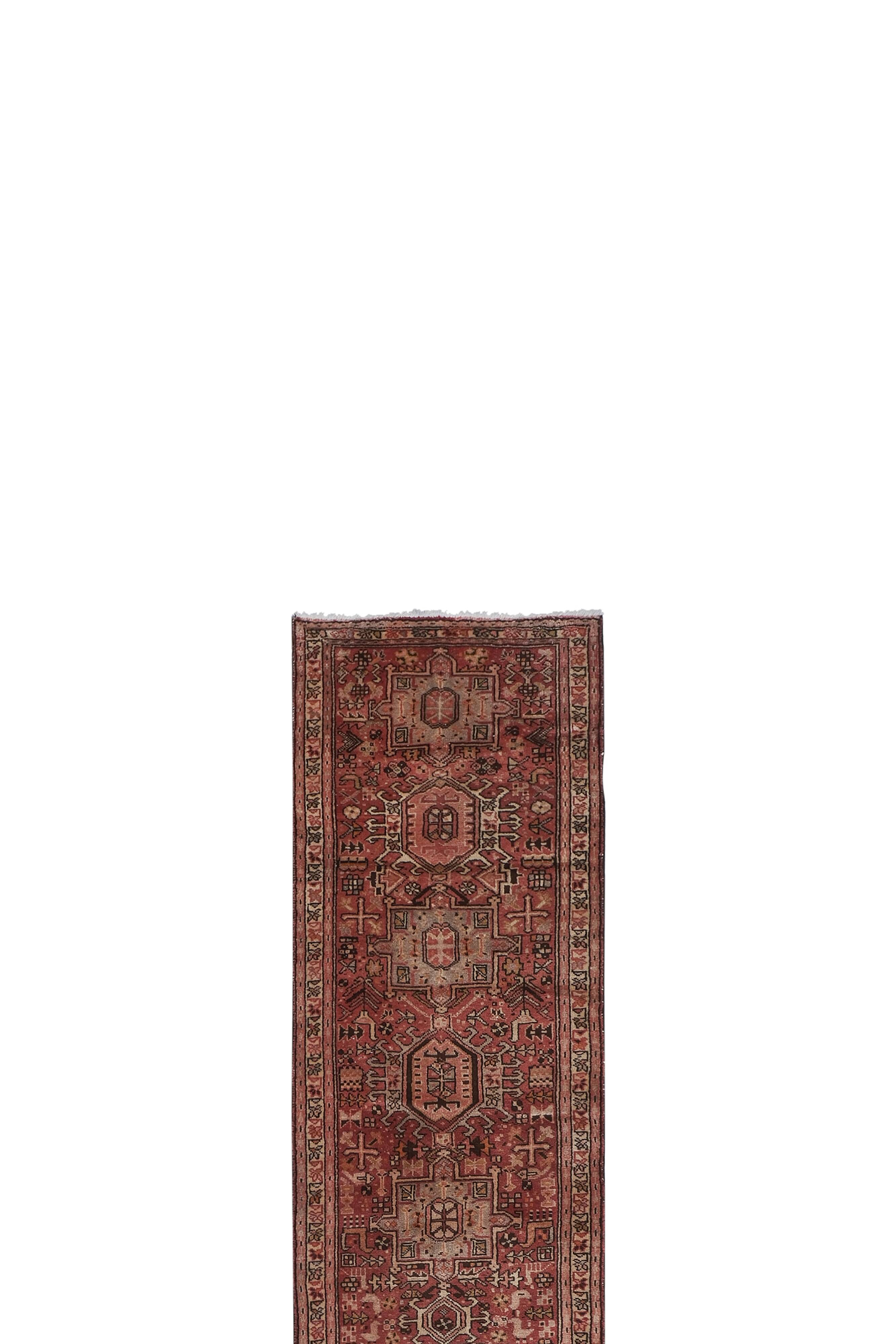 Vintage Turkish Oushak Rug Handwoven 84x388 cm