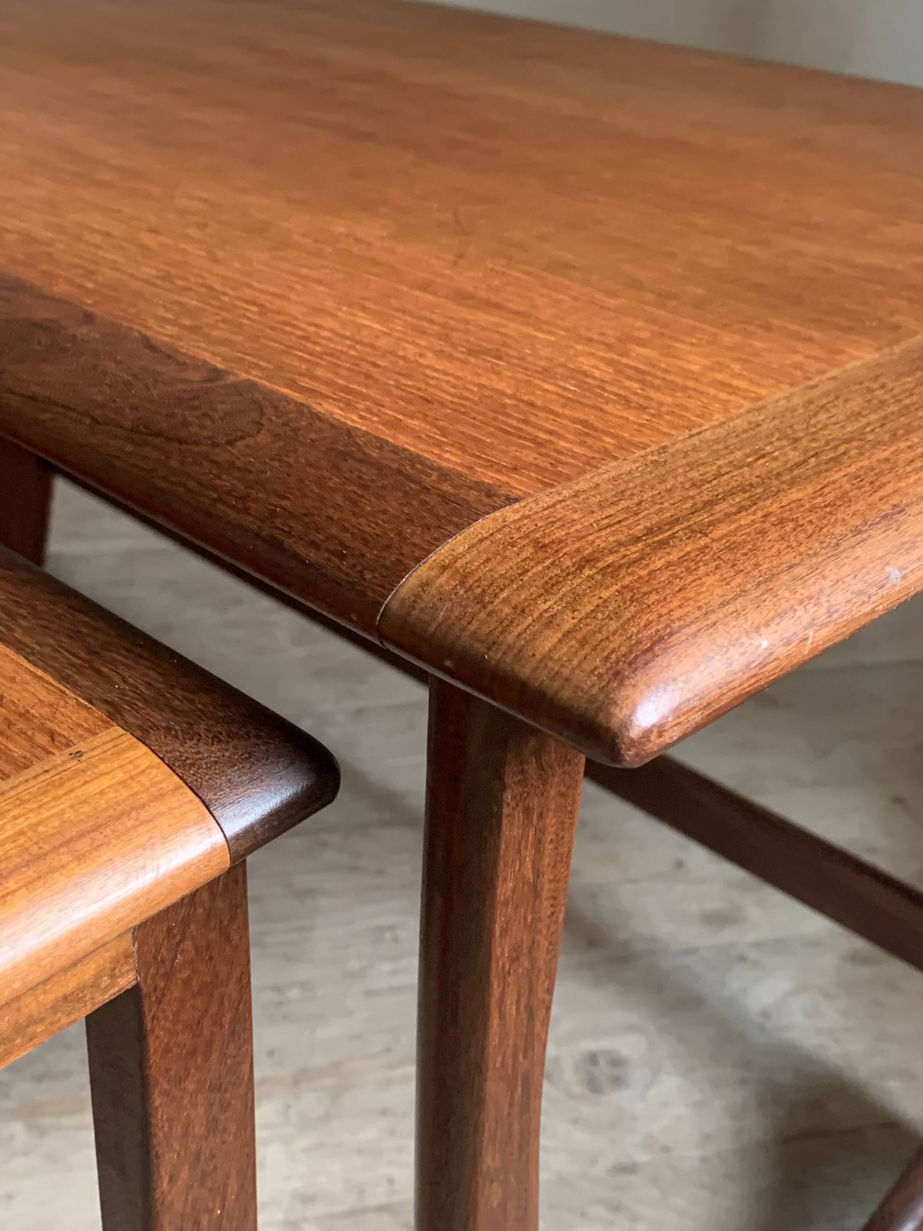 Vintage Scandinavian teak nesting coffee table Astro Victor Wilkins