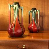 Pair of Art Nouveau ceramic vases