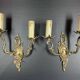 Paire d'applique en bronze de style Louis XV  hauteur 27 cm haut de douille