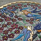 Hand-painted cearco dish with enamels and gold
