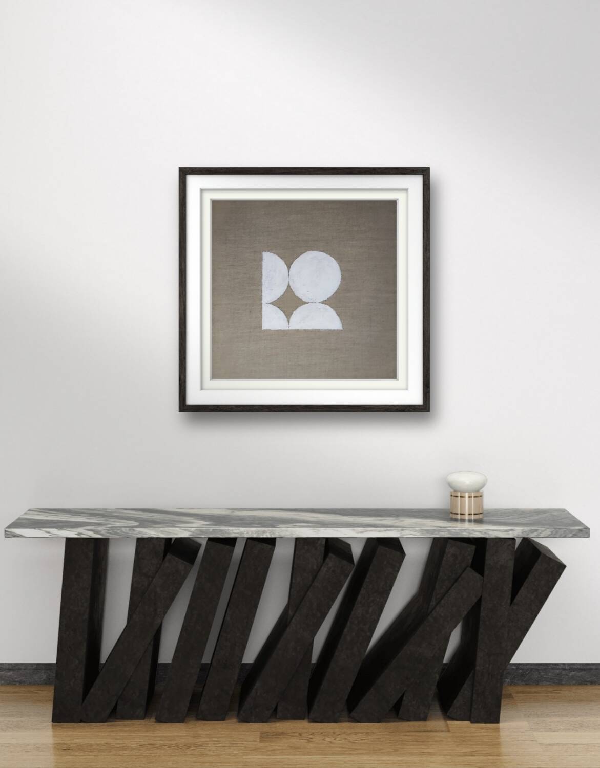 Modern jute painting 30 x 30 cm